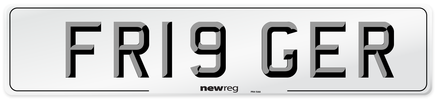 FR19 GER Number Plate from New Reg